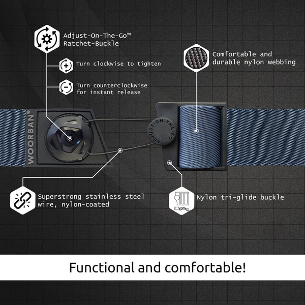 Adjust-On-The-Go Nylon Belt